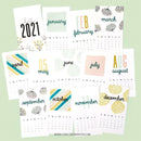 Concord & 9th Calendar 3.5in x 6in, 16 Sheets - 2021*