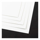 White paper sheets on a black background