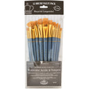 Gold Taklon Value Pack Brush Set Round 12/Pkg*