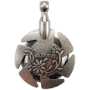 Clover Yarn Cutter Pendant Antique Silver