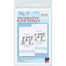 Jack Dempsey Stamped Decorative Hand Towel Pair 17"X28" Farm Fresh