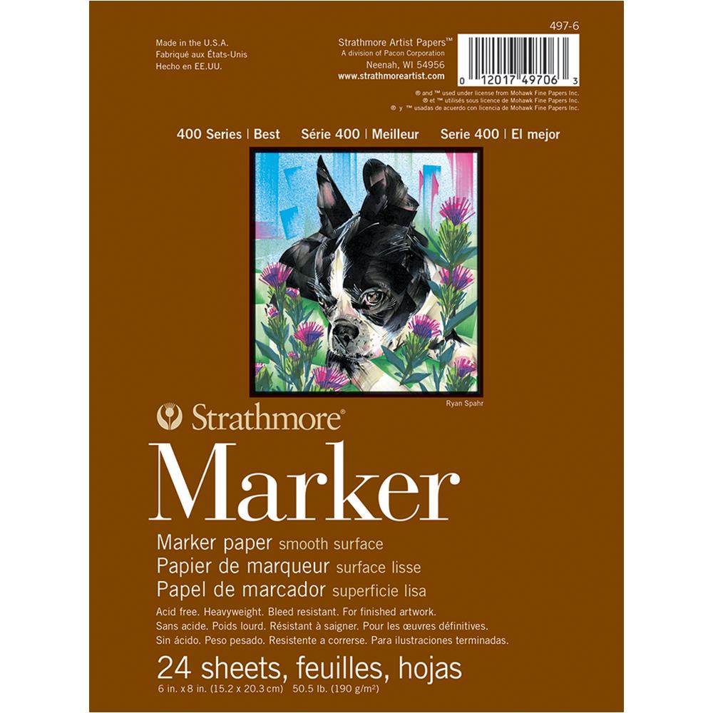 Strathmore Marker Paper Pad 6in x 8in - 50lb Smooth 24 Sheets – CraftOnline