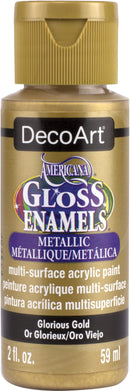 Americana Gloss Enamels Acrylic Paint 2oz - Glorious Gold*