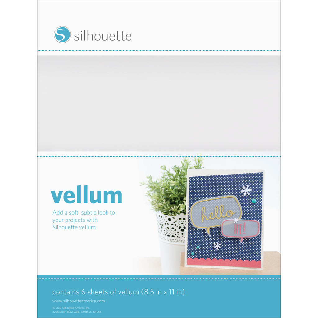 Silhouette Vellum Sheets 8.5X11 6-Pkg-Translucent White