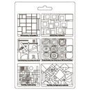 Stamperia Soft Maxi Mould 8.5"X11.5"(21.5x29.2cm) - Squares, Bauhaus*