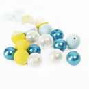 CousinDIY Bubblegum Bead 20mm, 20 pack - Yellow, Blue, White Mix*