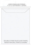 Universal Crafts Stamp & Die Storage Pockets 50 Pack - Large 13.97cm x 18.5cm