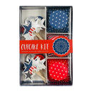 Poppy Crafts Red, White & Blue Cupcake Kit 48pcs