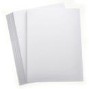 Stack of white paper sheets on a white background