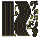 Embossing Folder 4.25in x 5.75in - Staffs & Notes*