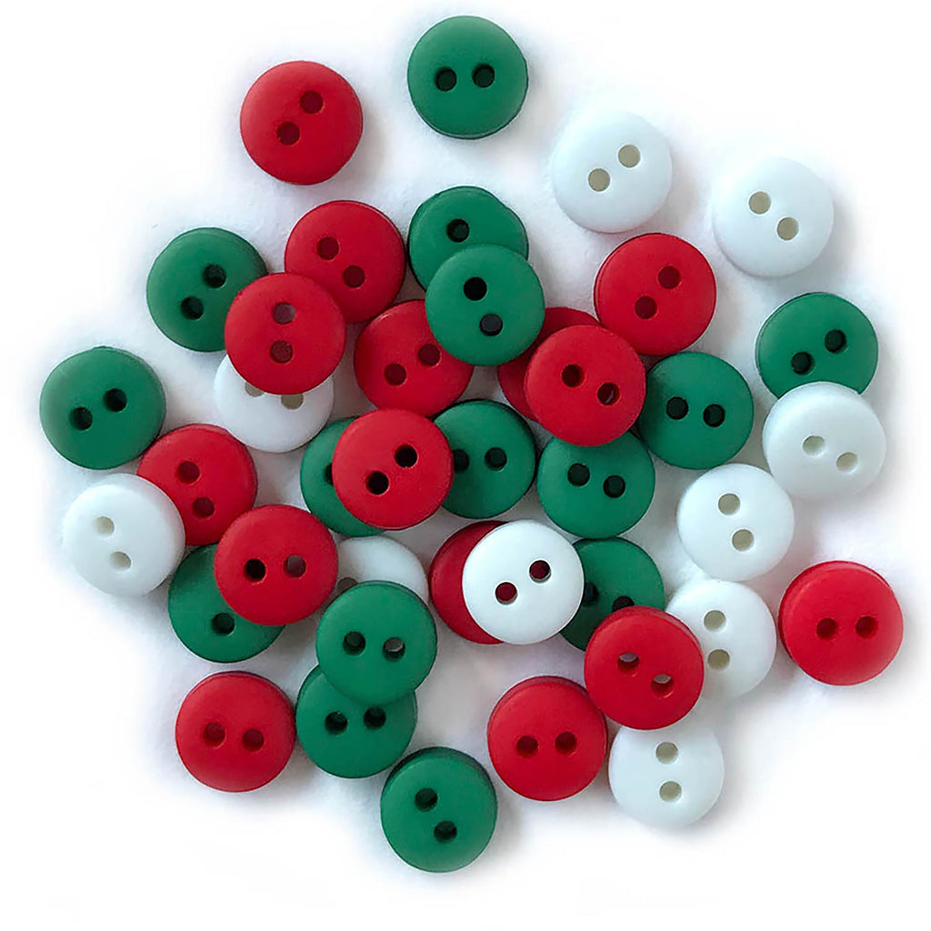 Bright red Buttons for Crafts Sewing Scrapbooks and Quilts. Assorted sizes  including small bright red buttons