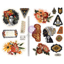 Prima Marketing Diamond Chipboard Stickers 18 pack - Shapes with Foil Accents*