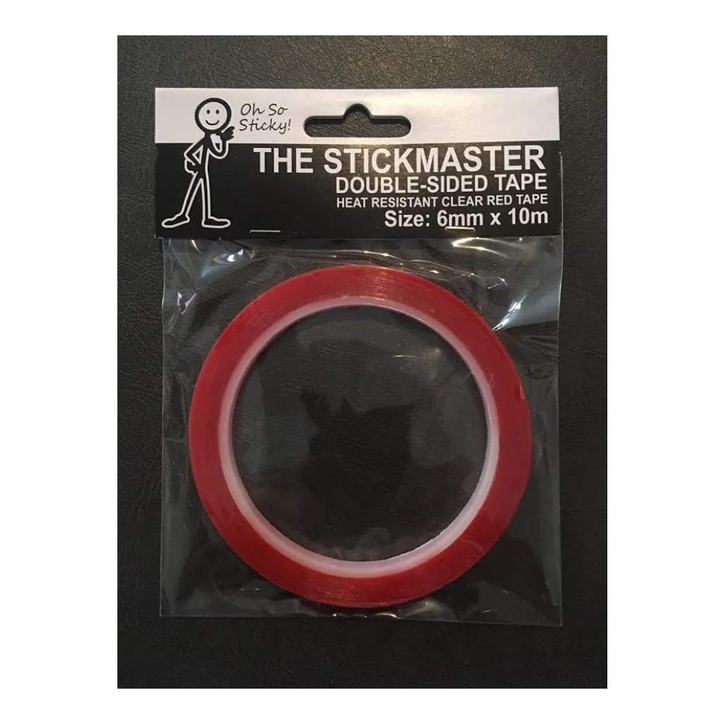 The Stickmaster Red Clear Double-Sided Tape Heat Resistant - 6mm x