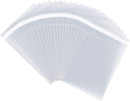 Mpress - Clear Self Adhesive Seal Cello Bags - 50 Pack - 14 cm x 19 cm (5.5" x 7.5")