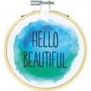Dimensions Mini Embroidery Kit 4" Round - Hello Beautiful - Stitched In Thread*