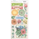 BoBunny Willow & Sage Cardstock Stickers 6"X12" 48 pack