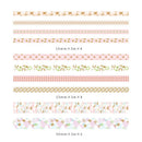 Poppy Crafts Washi Tape 10 Packs with Gold Foil - Pink Pastels