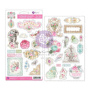 Prima Marketing Chipboard Stickers 32 Pack Avec Amour, W/Foil Accents