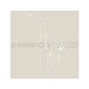 Alexandra Renke Stencil 6in x 6in - Saxophone, Music
