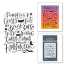 Spellbinders BetterPress Letterpress System Press Plate Pumpkins & Ghosts Background