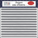 Carta Bella Stencil 6in x 6in - Coastal Shiplap, By The Sea*