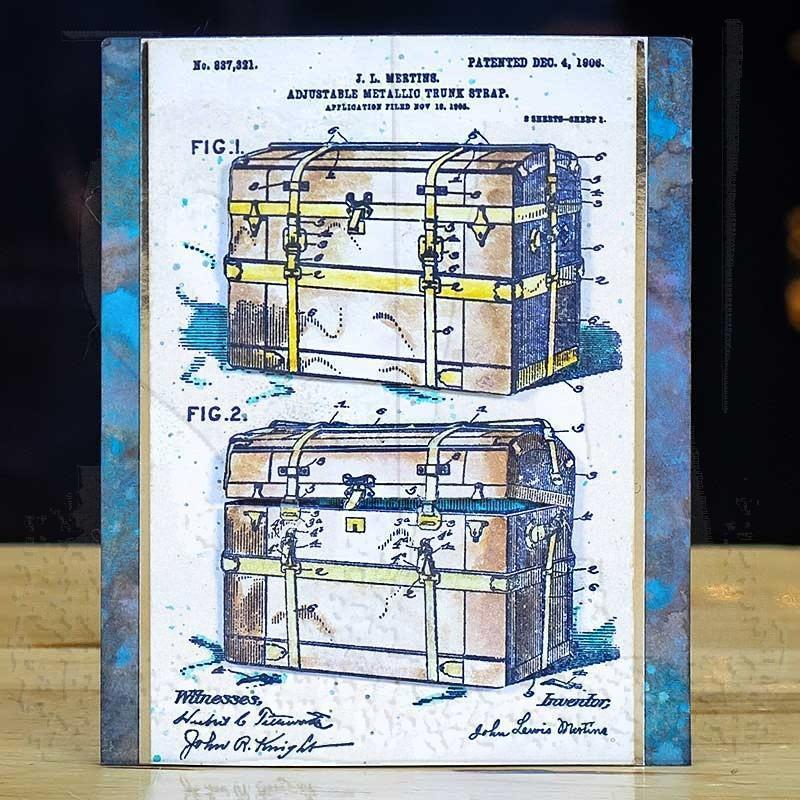 Tim Holtz Cling Stamps 7X8.5-Travel Blueprint 