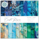 Craft Consortium Double-Sided Paper Pad 6"X6" 40 pack Ink Drops - Ocean, 20 Designs