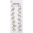Little Birdie Jewel Floral Vine Embellishment 2/Pkg White*