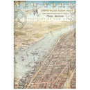 Stamperia Rice Paper Sheet A4 - New York, Sir Vagabond Aviator*