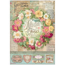 Stamperia Rice Paper Sheet A4 - Rose Parfum - Album De Roses*