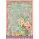Stamperia Rice Paper Sheet A4 - Rose Parfum - Parfumeur Royal