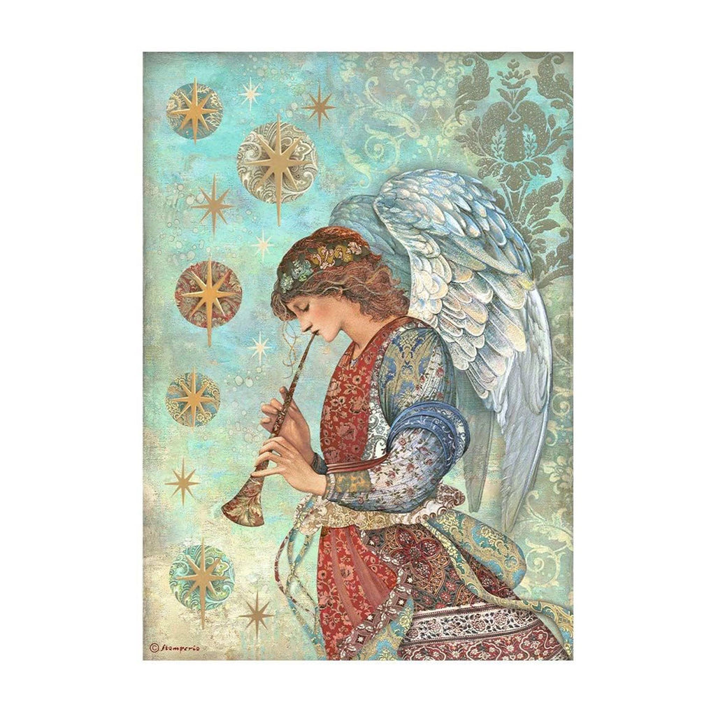 Stamperia Rice Paper Sheet A4 - Christmas Greetings Angel – CraftOnline