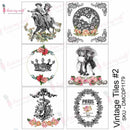 Dress My Craft Transfer Me Sheet A4 - Vintage Tiles