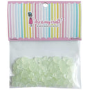 Dress My Craft Water Droplet Embellishments 8g Pastel Green Heart - Assorted Sizes*
