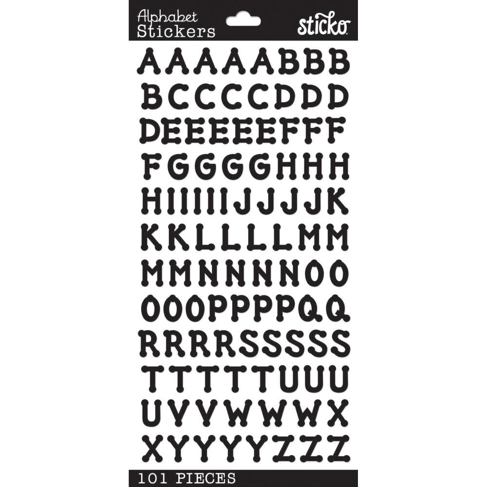 Sticko Alphabet Stickers White Poster