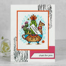 Woodware Clear Stamp Set 4"x 4" - Llama Planter
