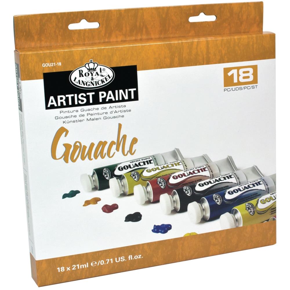 Royal & Langnickel(R) Essentials(Tm) Gouche Paint Set 21Ml-18/Pkg