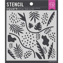 Hero Arts Stencil 6"X6" Leaves And Abstract Shapes*