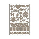 Hazel & Ruby Stencil Mask Peel Away Shapes 12"x18" Sheet - Everyday Shapes*