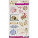 Julie Nutting Frayed Denim Chipboard Stickers 21/Pkg*