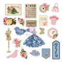 Prima Marketing Julie Nutting - Frayed Denim Cardstock Ephemera 21 pack*