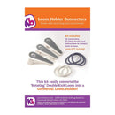 Knitting Board Loom Holder Connectors - 3 Connectors & 6 Fabric Bands