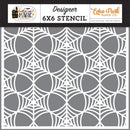 Echo Park Stencil 6"X6" - Spooky Spiderweb*
