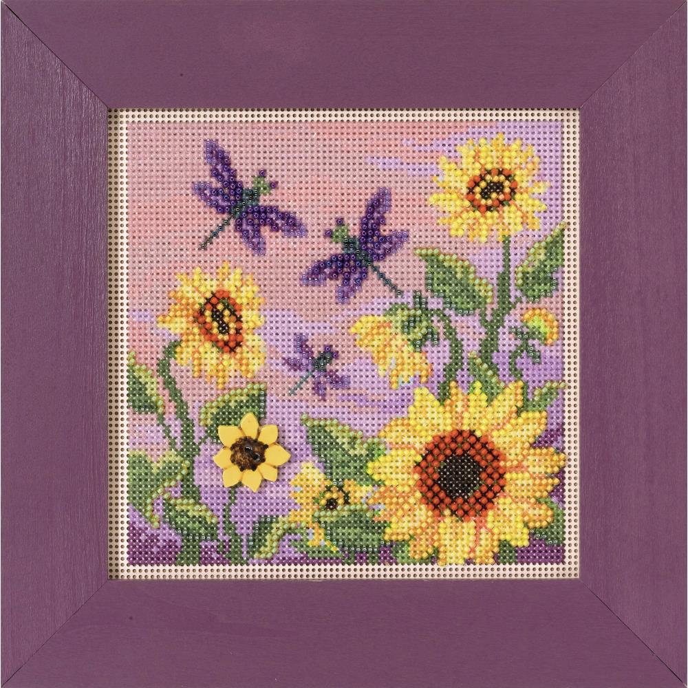 Mill Hill Buttons & Beads Counted Cross Stitch Kit 5X5 Sunflower