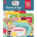 Echo Park Cardstock Ephemera 33 pack Frames & Tags, A Slice Of Summer*