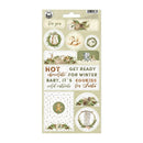 P13 Cosy Winter Chipboard Stickers 4"X8"