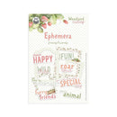 P13 Woodland Cuties Ephemera Cardstock Die-Cuts 12 pack - Frames & Words*