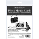 Strathmore Cards & Envelopes 5"X6.875" 6 pack White Photo Mount W/Emboss Frame