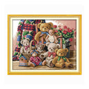 Poppy Crafts Cross-Stitch Kit - Bear Family*