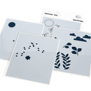 Pinkfresh Studio Stencils 4.25"X5.25" 4 pack Summer Blooms